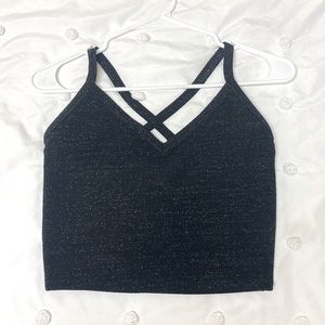 Forever 21 black sparkle tank top